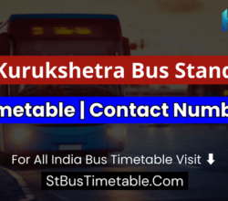 Kurukshetra Bus Stand Timetable