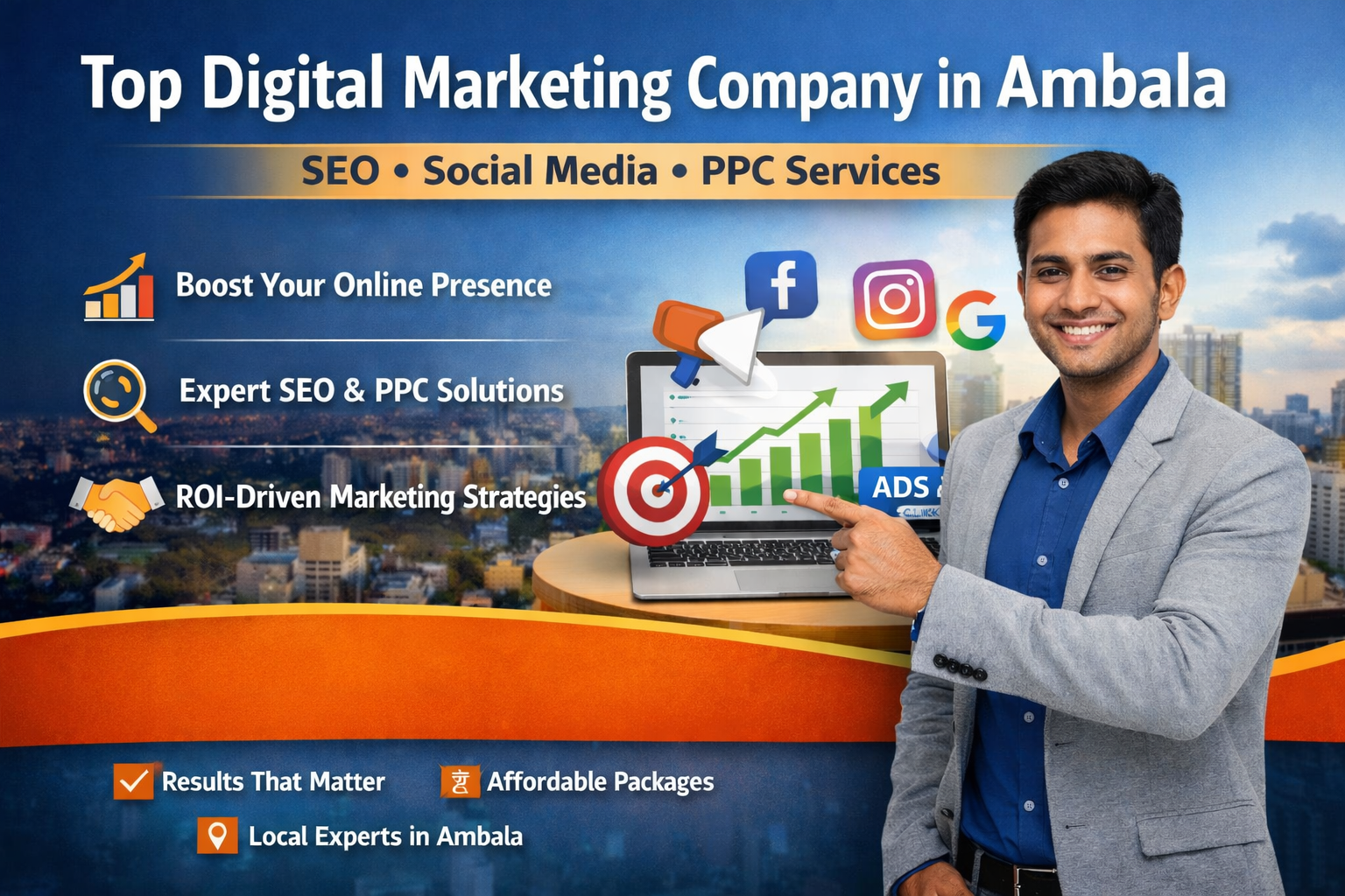 Top Digital Marketing Company in Ambala | SEO, Social Media & PPC – Glimmers Point LLP