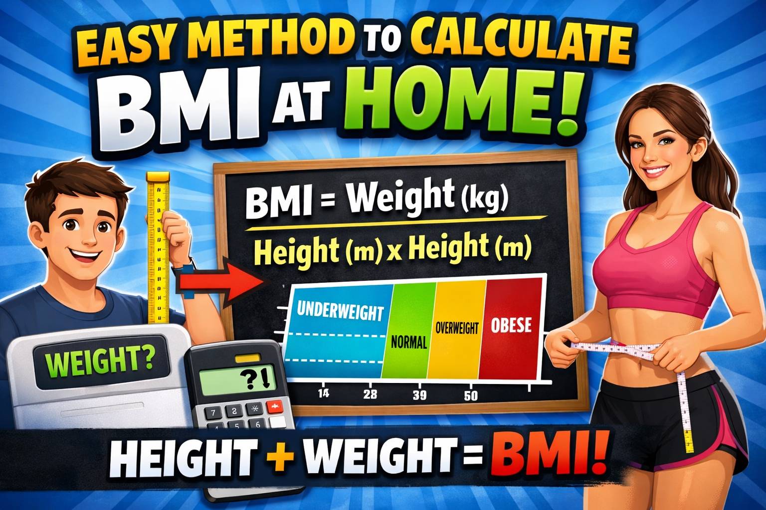 Easy Method to Calculate BMI at Home Using Height and Weight